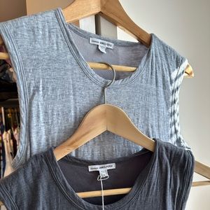 Two James Perse sleeveless dresses. Bundled together. One is unworn w/tag.